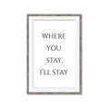 Picture of Where You Stay - I'll Stay II  _GroupedProduct_Rectangle_Portrait_Framed_Matted_