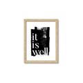 Picture of It is Well black background _GroupedProduct_Rectangle_Portrait_Framed_Matted_