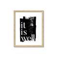 Picture of It is Well black background _GroupedProduct_Rectangle_Portrait_Framed_Matted_