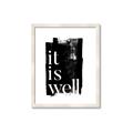 Picture of It is Well black background _GroupedProduct_Rectangle_Portrait_Framed_Matted_