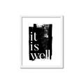 Picture of It is Well black background _GroupedProduct_Rectangle_Portrait_Framed_Matted_