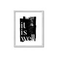 Picture of It is Well black background _GroupedProduct_Rectangle_Portrait_Framed_Matted_