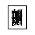 Picture of It is Well black background _GroupedProduct_Rectangle_Portrait_Framed_Matted_