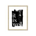 Picture of It is Well black background _GroupedProduct_Rectangle_Portrait_Framed_Matted_