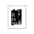 Picture of It is Well black background _GroupedProduct_Rectangle_Portrait_Framed_Matted_