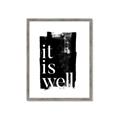 Picture of It is Well black background _GroupedProduct_Rectangle_Portrait_Framed_Matted_