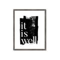 Picture of It is Well black background _GroupedProduct_Rectangle_Portrait_Framed_Matted_