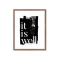 Picture of It is Well black background _GroupedProduct_Rectangle_Portrait_Framed_Matted_