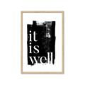 Picture of It is Well black background _GroupedProduct_Rectangle_Portrait_Framed_Matted_