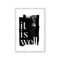 Picture of It is Well black background _GroupedProduct_Rectangle_Portrait_Framed_Matted_