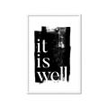Picture of It is Well black background _GroupedProduct_Rectangle_Portrait_Framed_Matted_