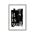 Picture of It is Well black background _GroupedProduct_Rectangle_Portrait_Framed_Matted_