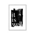 Picture of It is Well black background _GroupedProduct_Rectangle_Portrait_Framed_Matted_