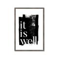 Picture of It is Well black background _GroupedProduct_Rectangle_Portrait_Framed_Matted_