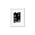 Picture of It is Well black background _GroupedProduct_Rectangle_Portrait_Framed_Matted_