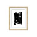 Picture of It is Well black background _GroupedProduct_Rectangle_Portrait_Framed_Matted_