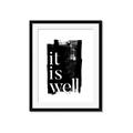 Picture of It is Well black background _GroupedProduct_Rectangle_Portrait_Framed_Matted_