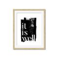 Picture of It is Well black background _GroupedProduct_Rectangle_Portrait_Framed_Matted_