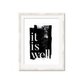 Picture of It is Well black background _GroupedProduct_Rectangle_Portrait_Framed_Matted_