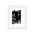 Picture of It is Well black background _GroupedProduct_Rectangle_Portrait_Framed_Matted_