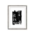 Picture of It is Well black background _GroupedProduct_Rectangle_Portrait_Framed_Matted_