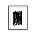 Picture of It is Well black background _GroupedProduct_Rectangle_Portrait_Framed_Matted_