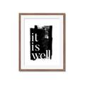 Picture of It is Well black background _GroupedProduct_Rectangle_Portrait_Framed_Matted_
