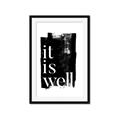 Picture of It is Well black background _GroupedProduct_Rectangle_Portrait_Framed_Matted_