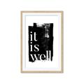 Picture of It is Well black background _GroupedProduct_Rectangle_Portrait_Framed_Matted_