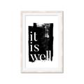 Picture of It is Well black background _GroupedProduct_Rectangle_Portrait_Framed_Matted_