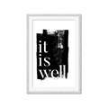 Picture of It is Well black background _GroupedProduct_Rectangle_Portrait_Framed_Matted_
