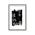 Picture of It is Well black background _GroupedProduct_Rectangle_Portrait_Framed_Matted_
