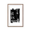 Picture of It is Well black background _GroupedProduct_Rectangle_Portrait_Framed_Matted_