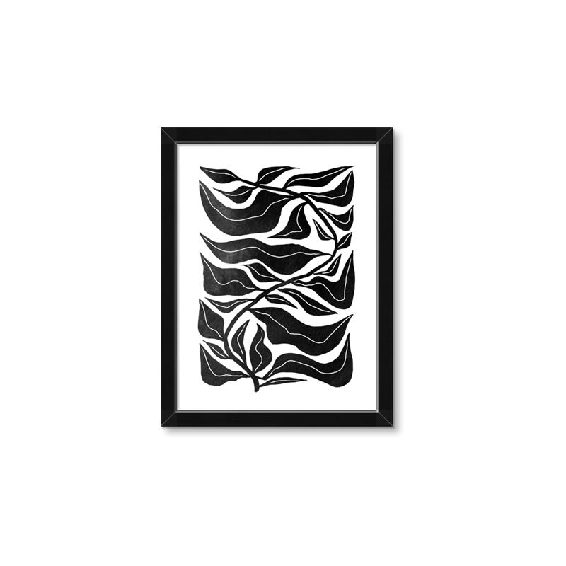Picture of Noir Leaves II  _GroupedProduct_Rectangle_Portrait_Framed_Matted_