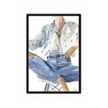 Picture of Blue Jeans I _GroupedProduct_Rectangle_Portrait_Framed_Matted_