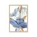 Picture of Blue Jeans I _GroupedProduct_Rectangle_Portrait_Framed_Matted_