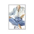 Picture of Blue Jeans I _GroupedProduct_Rectangle_Portrait_Framed_Matted_