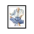 Picture of Blue Jeans I _GroupedProduct_Rectangle_Portrait_Framed_Matted_