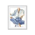Picture of Blue Jeans I _GroupedProduct_Rectangle_Portrait_Framed_Matted_