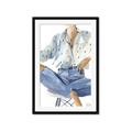 Picture of Blue Jeans I _GroupedProduct_Rectangle_Portrait_Framed_Matted_