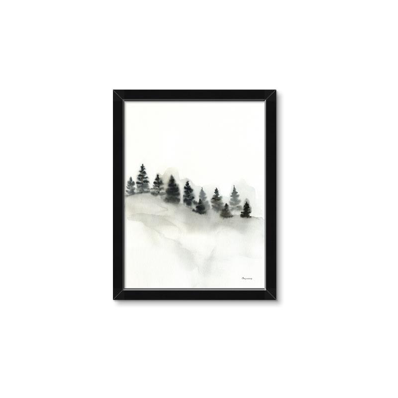 Picture of Misty Forest Trees _GroupedProduct_Rectangle_Portrait_Framed_Matted_