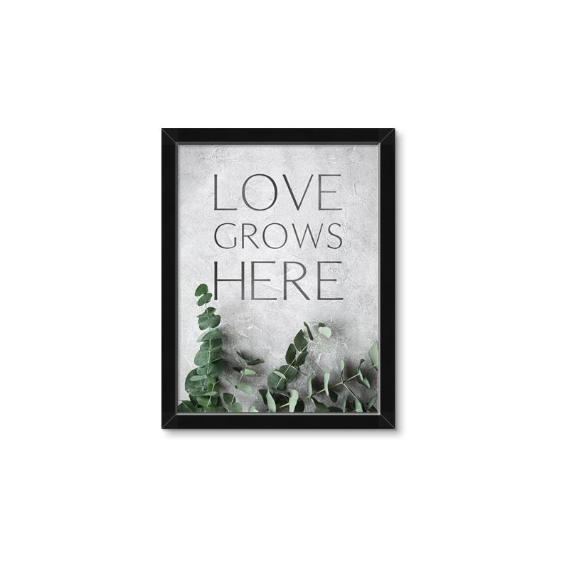 Picture of Love grows here _GroupedProduct_Rectangle_Portrait_Framed_Matted_