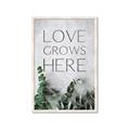 Picture of Love grows here _GroupedProduct_Rectangle_Portrait_Framed_Matted_