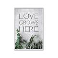 Picture of Love grows here _GroupedProduct_Rectangle_Portrait_Framed_Matted_