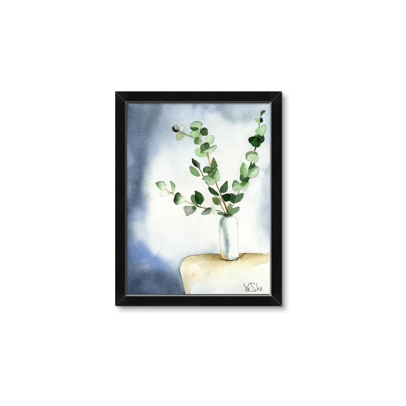 Picture of Green leaves  Pot _GroupedProduct_Rectangle_Portrait_Framed_Matted_