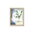 Picture of Green leaves  Pot _GroupedProduct_Rectangle_Portrait_Framed_Matted_