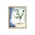 Picture of Green leaves  Pot _GroupedProduct_Rectangle_Portrait_Framed_Matted_