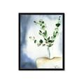 Picture of Green leaves  Pot _GroupedProduct_Rectangle_Portrait_Framed_Matted_