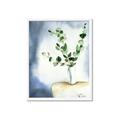 Picture of Green leaves  Pot _GroupedProduct_Rectangle_Portrait_Framed_Matted_