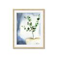 Picture of Green leaves  Pot _GroupedProduct_Rectangle_Portrait_Framed_Matted_